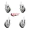 Service Caster 5 Inch Gray Polyurethane Wheel Swivel 3/4 Inch Square Stem Caster Brakes, 2PK SCC-SQ20S514-PPUB-GRY-TLB-34-2-S-2 - alternate 4